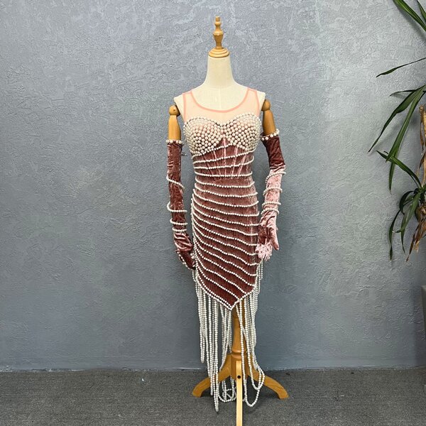 Robe en perles faite main