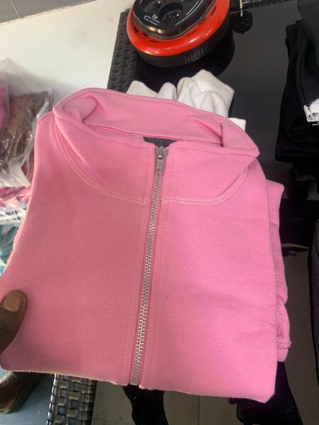 Gilet sans manches rose zippé