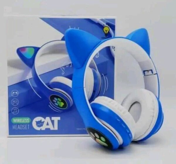 Casque sans fil oreilles chat LED