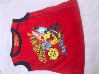 T-shirt de plage enfant rouge