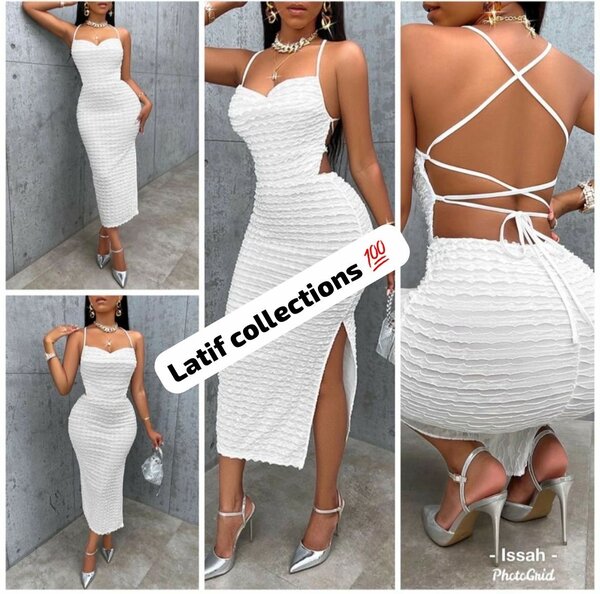 Robe Blanche Dos Nu Élégante