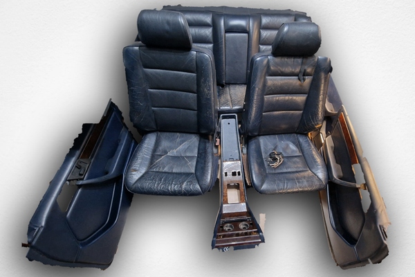 Салон w124 темно-синяя кожа, электро