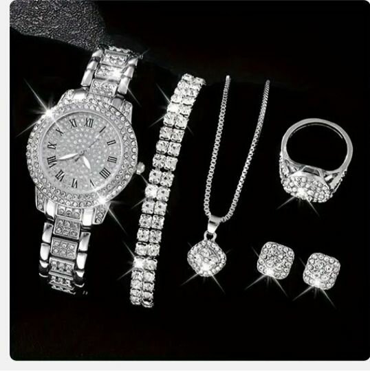 Ensemble bijou en strass élégant