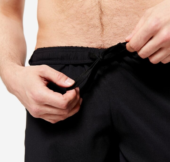 Shorts noirs homme ajustables