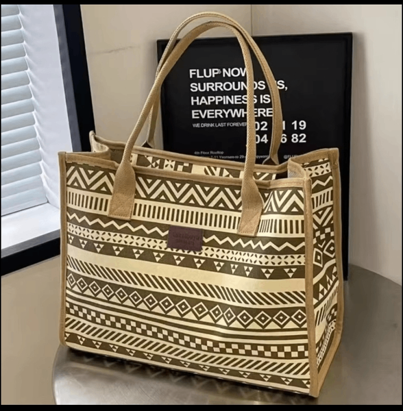 Sac cabas ethnique imprimé