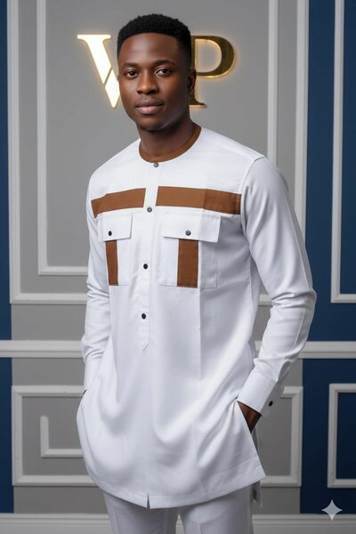 Chemise élégante bicolore