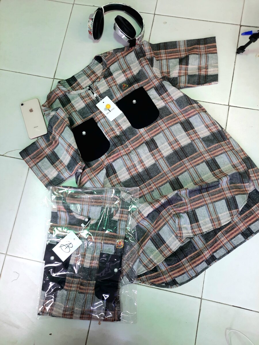 Chemise à carreaux ample