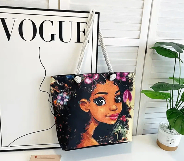 Sac cabas imprimé artistique