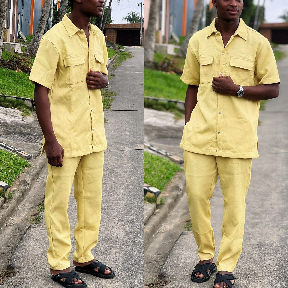 Complet pantalon manches courtes responsable