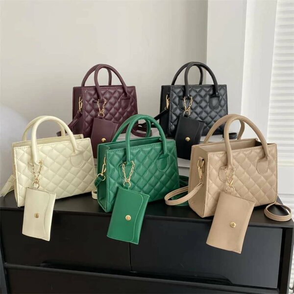 Sac à main en cuir matelassé