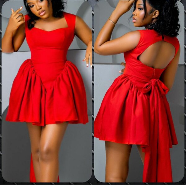 Red Bow Mini Dress