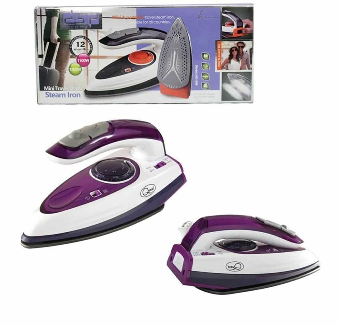 1200W 100-240V MINI TRAVEL STEAM IRON CERAMIC COATING PLATE