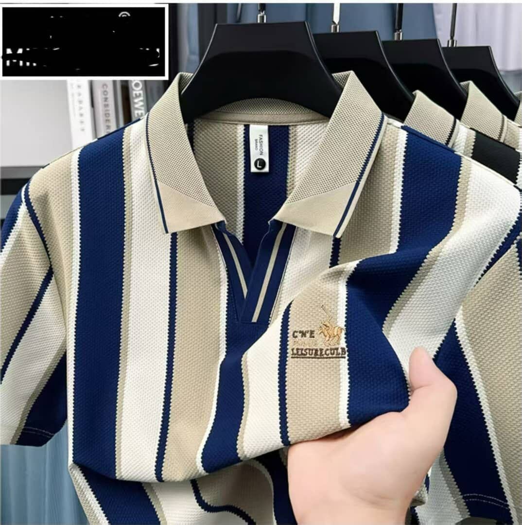 Polo rayé décontracté pour homme