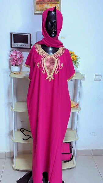 BOUBOU MAROCAIN MATIÈRE CRÊPE TAILLE STANDARD