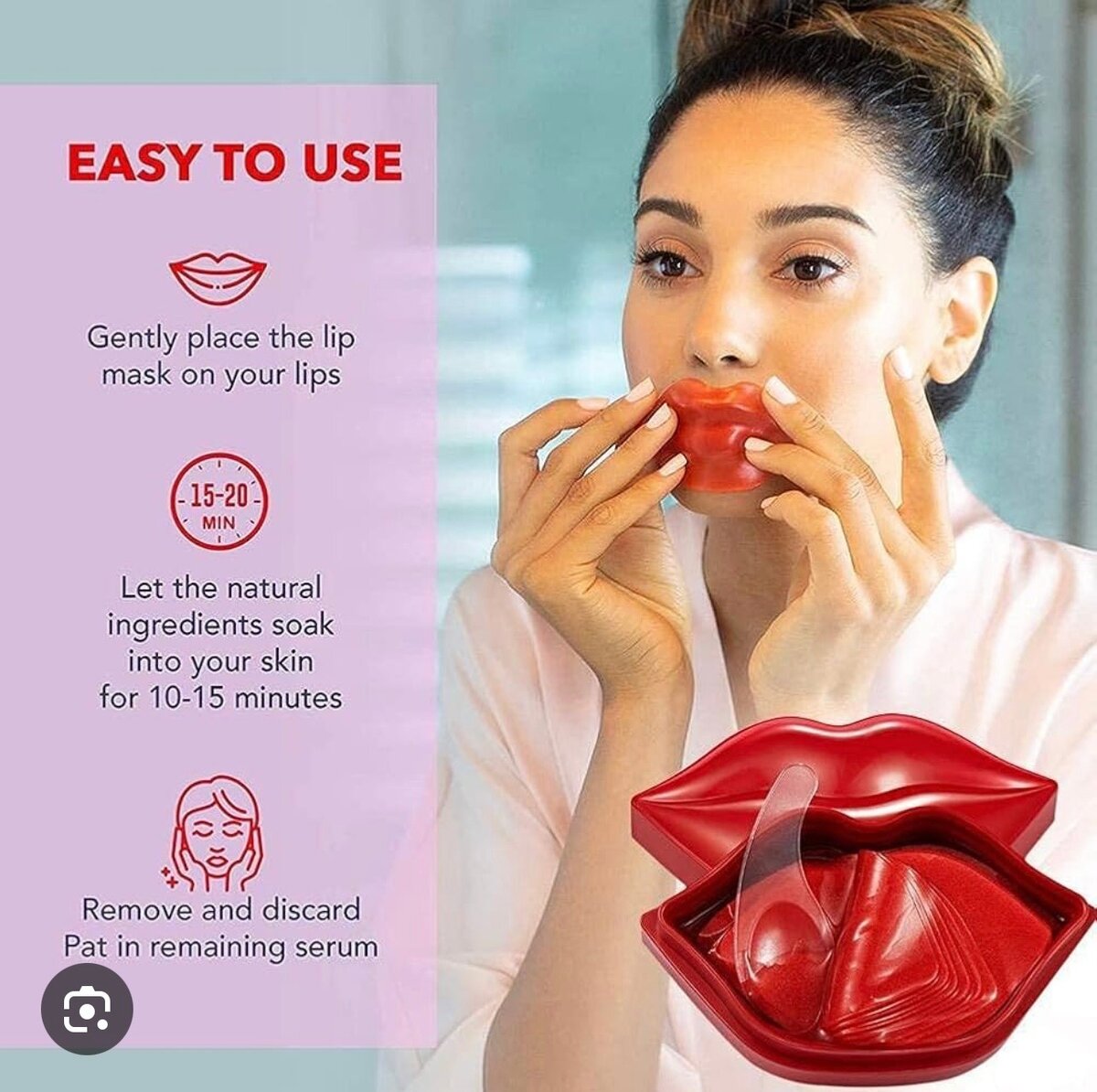 Masque pour les lèvres hydratant