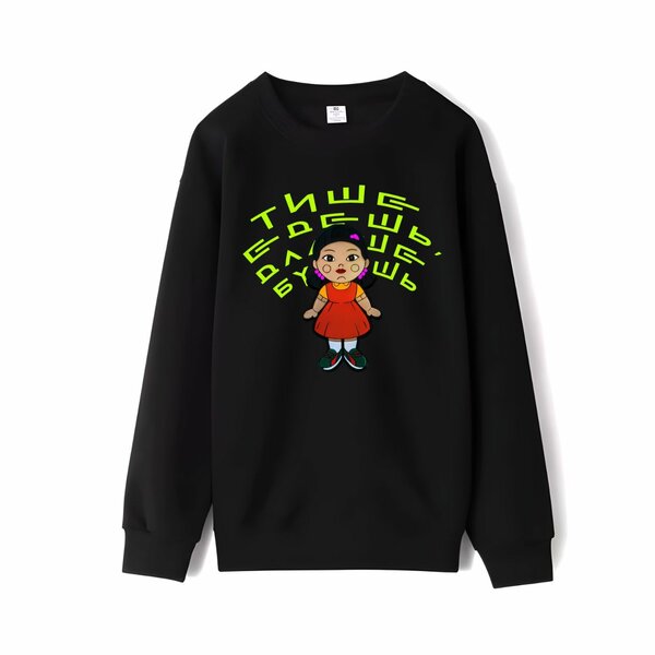 Свитшоты с мерчем "Игра кальмара" светящие в темноте