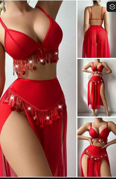 Ensemble Sexy Rouge Danse Orientale
