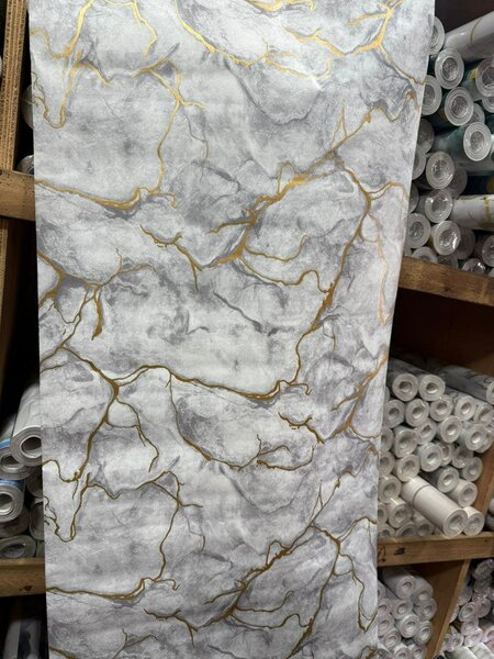 Papier peint marbre doré