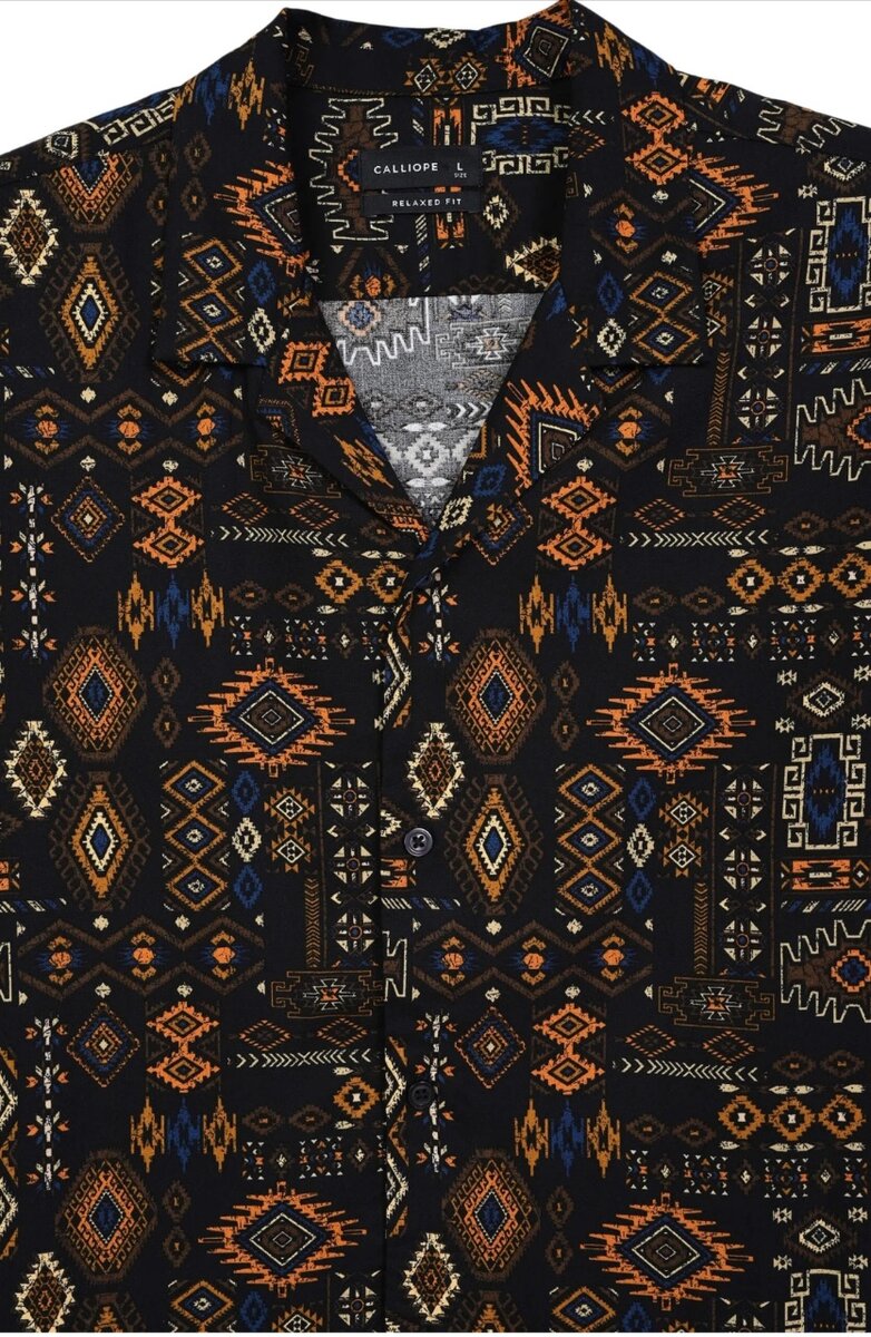 Chemise à motifs ethniques homme