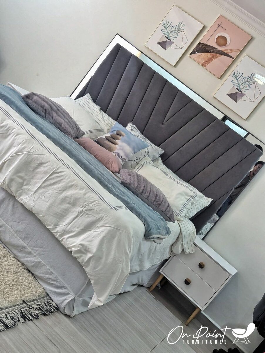 King Headboard And Bed side table