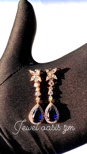 Blue stone earrings