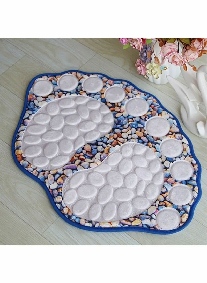 L40 X W60)CM PVC ABSORBENT NON-SLIP BIG FEET PATTERN MAT