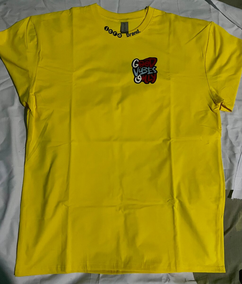 T-shirt jaune Good Vibes