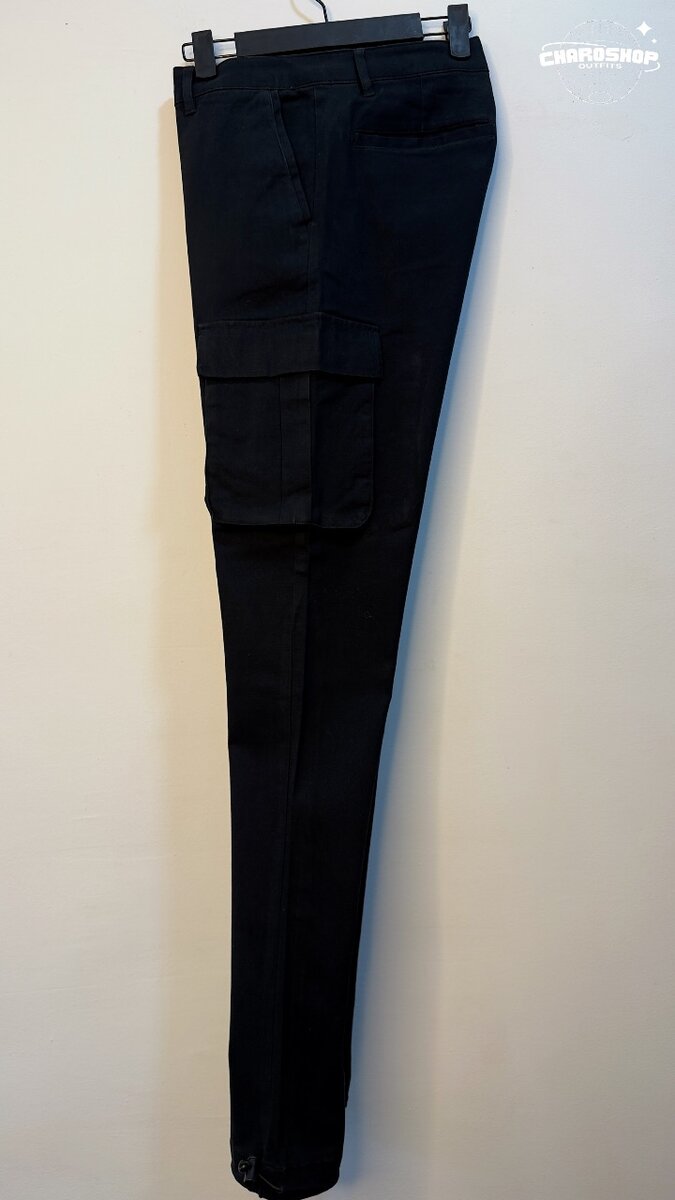 Pantalon cargo noir pour homme