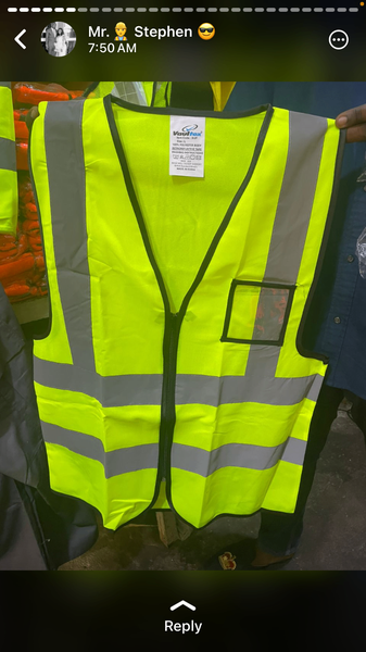 Reflective top pocket vest ( space for ID Card)