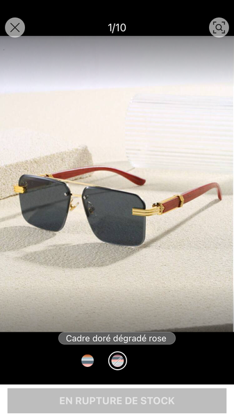 Lunettes de soleil dorées