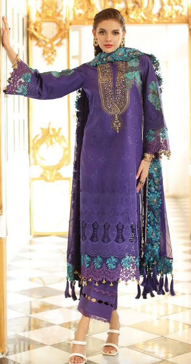 Charizma  𝑻𝑨𝑩𝑬𝑬𝑹 - Unstitched Premium Schiffli Lawn Collection