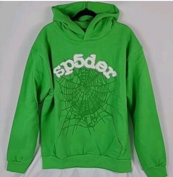 Sweat à capuche vert araignée