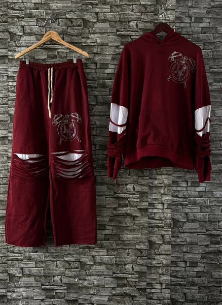 Ensemble sport à capuche décontracté