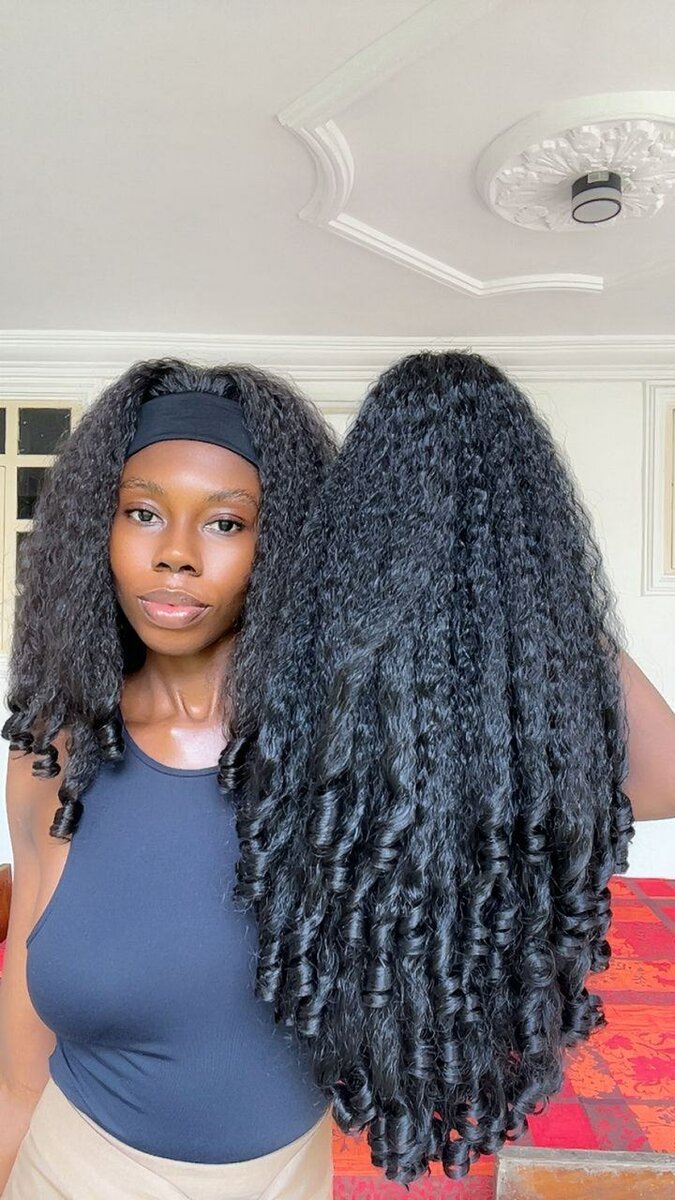 Perruque Bouclée avec Bandeau