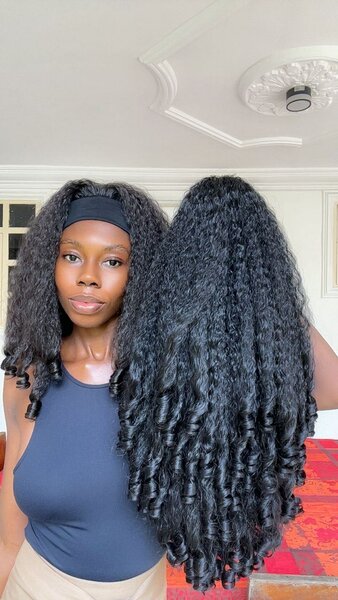 Perruque Bouclée avec Bandeau