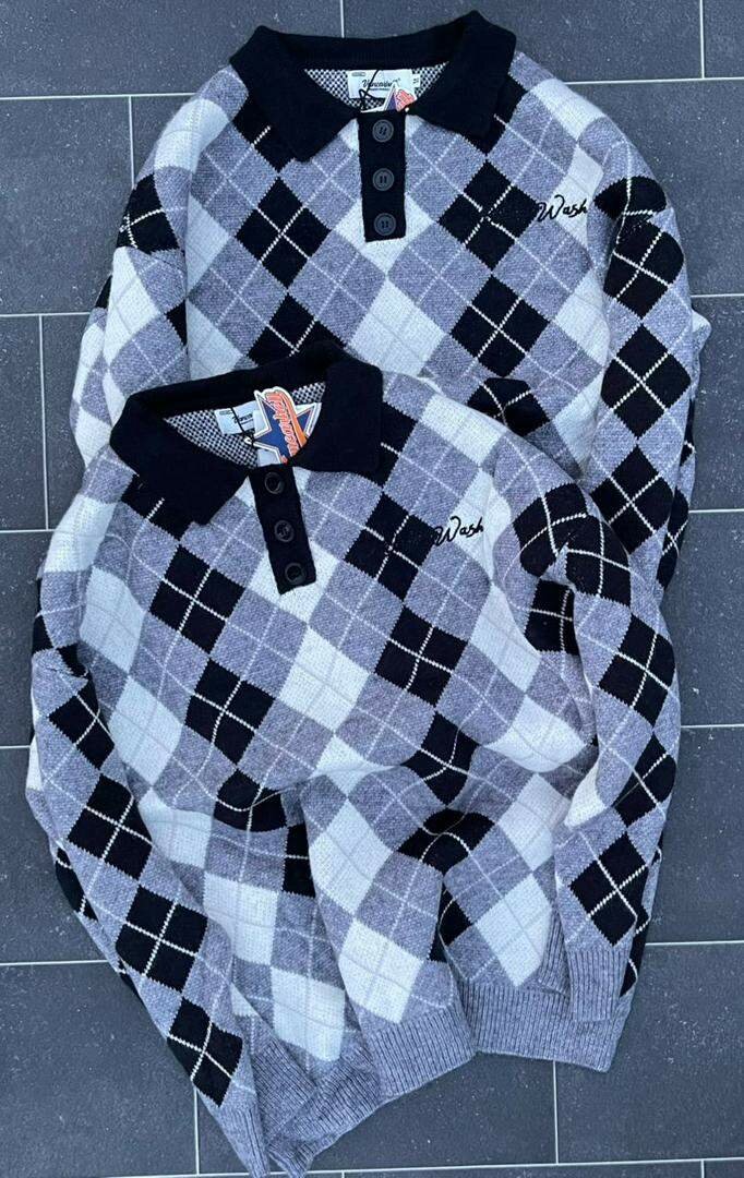 Pulls à carreaux pour homme