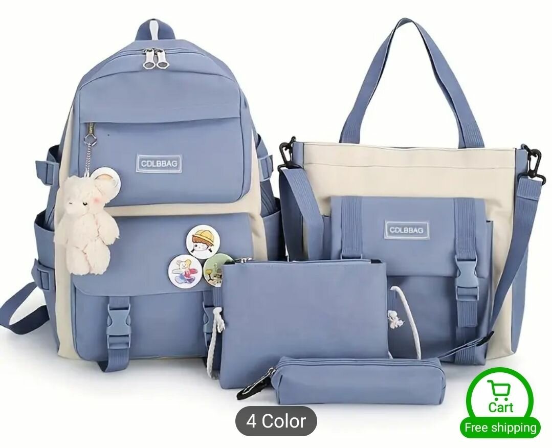 4pcs/set Casual Back pack