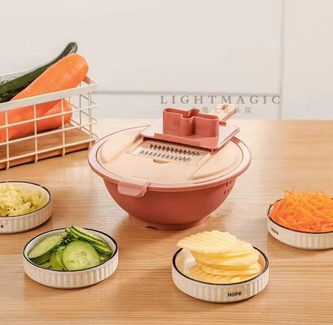 Hachoir à légumes multifonction, coupe-légumes et fruits, co