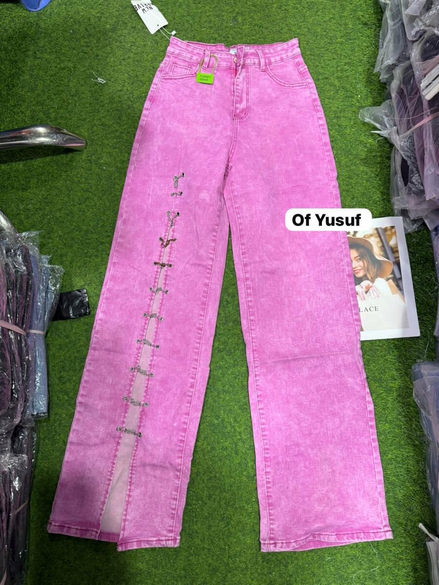 Jean large taille haute