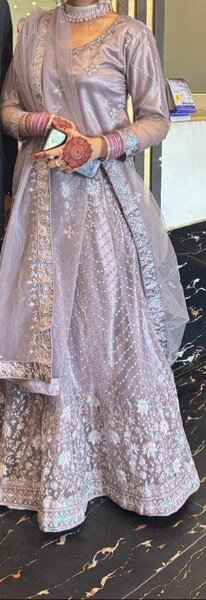 Lilac color lehnga choli