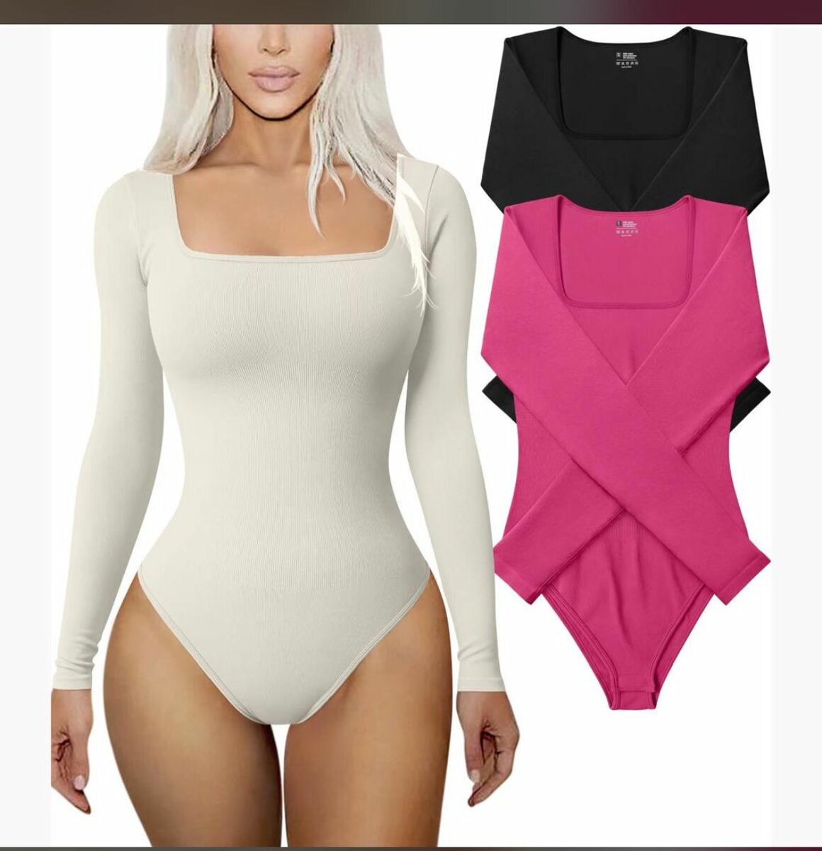 Body femme manches longues