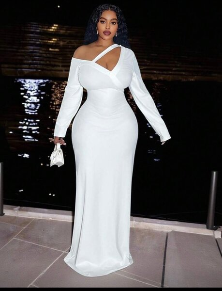 Robe de soirée élégante blanche