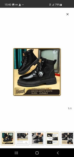 Bottes en cuir noir robustes