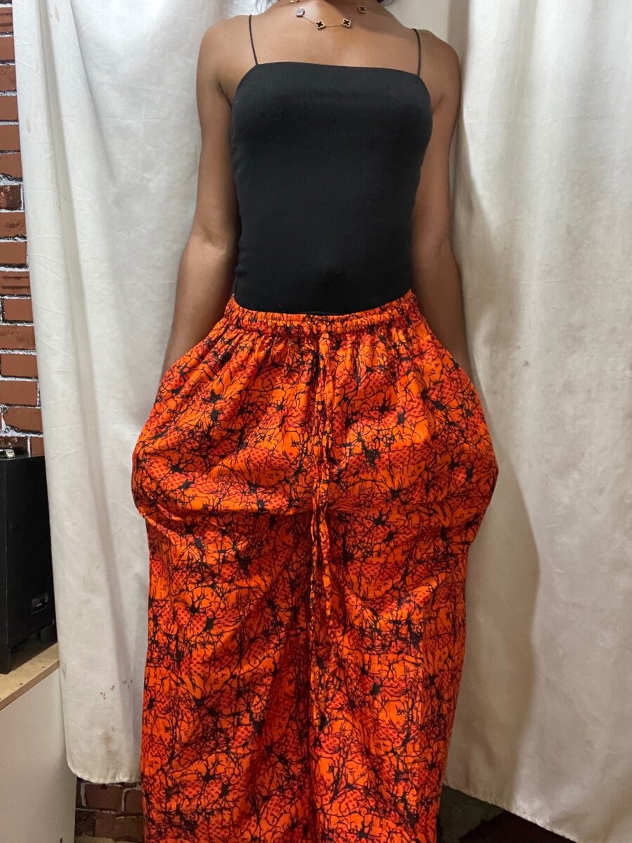 Pantalon en pagne tendance