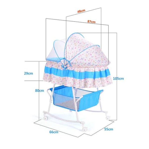 Baby Cradle Bed with Mosquito Net Pillow Mattress Available Swing Crib