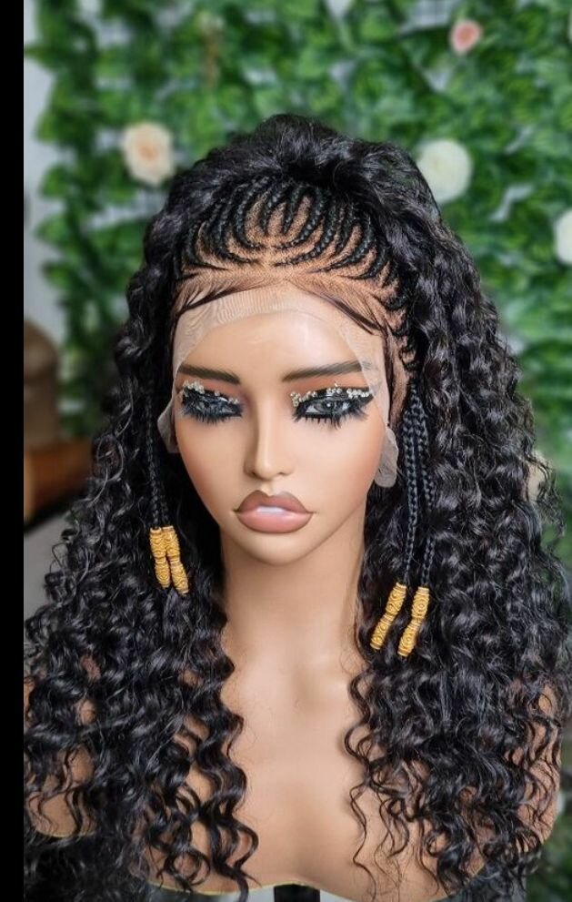 Perruque tressée en dentelle