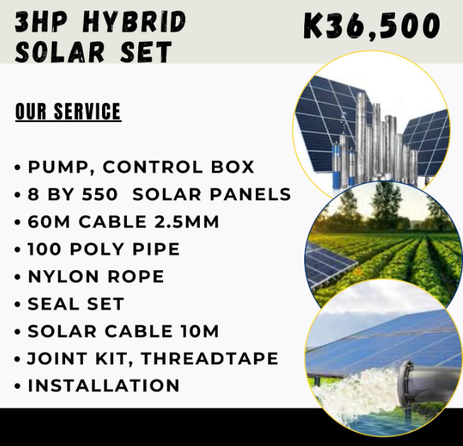 Hybrid solar pump 3HP