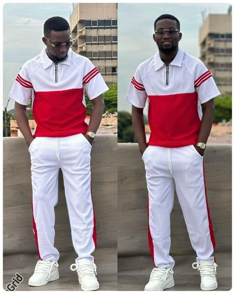 Ensemble de sport rouge et blanc