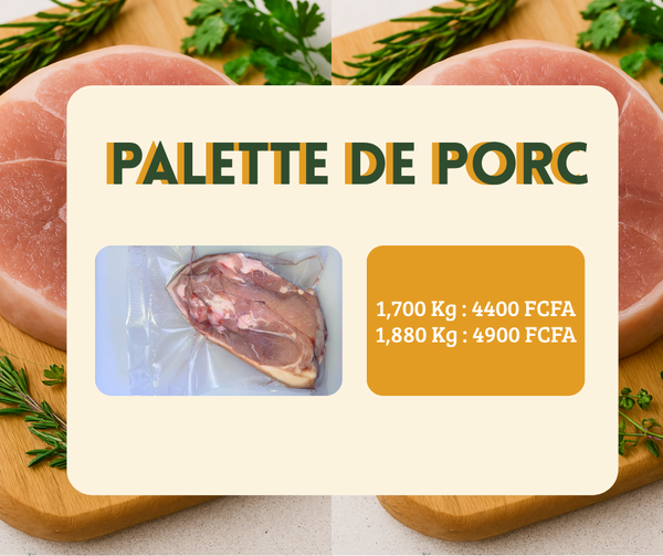 Palette de porc - 1,700 Kg