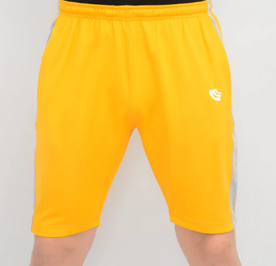 side panel yellow Fitness shorts